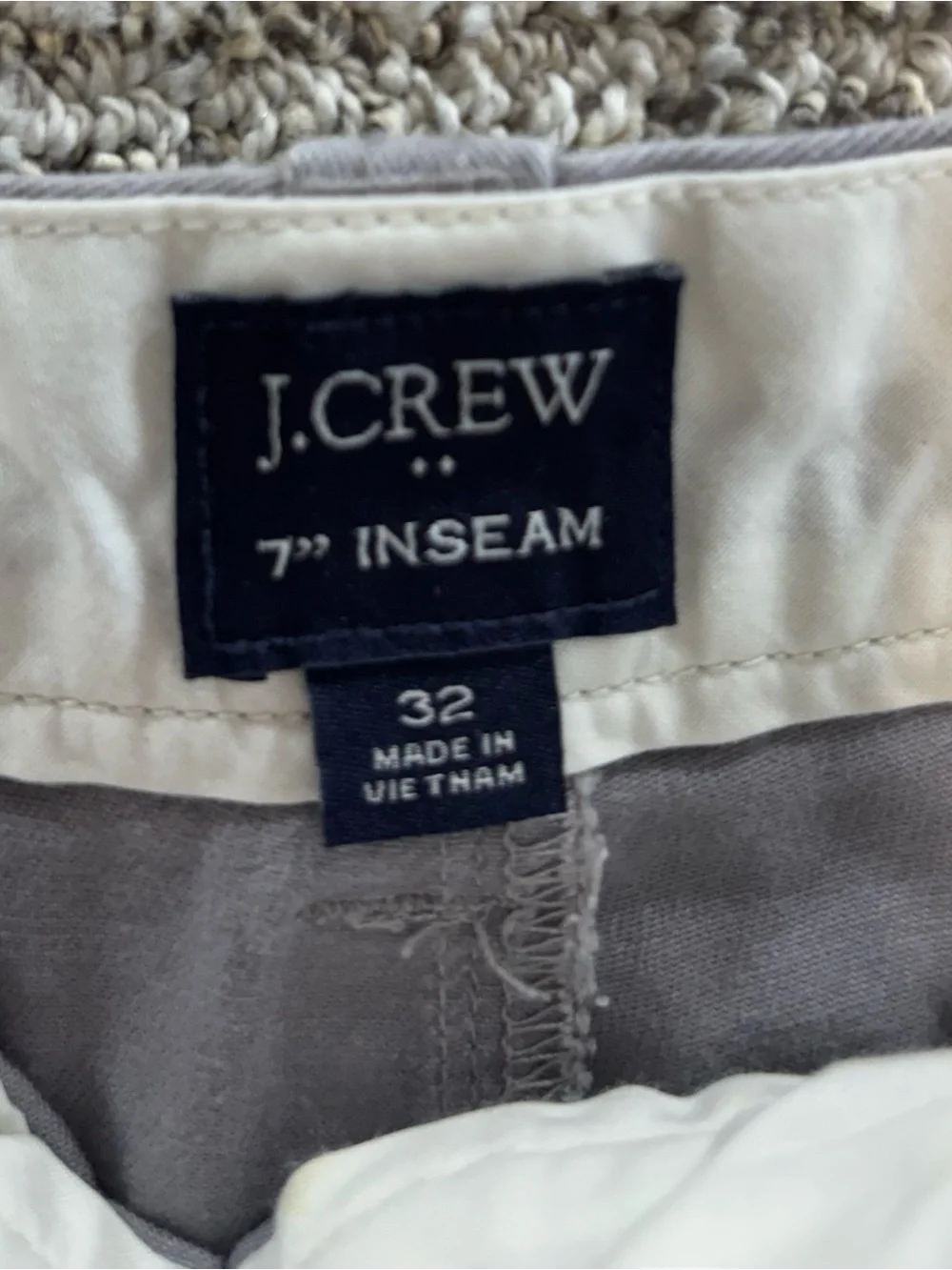J.‎ Crew Men’s Size 32 Gray 7” Inseam Chino Shorts